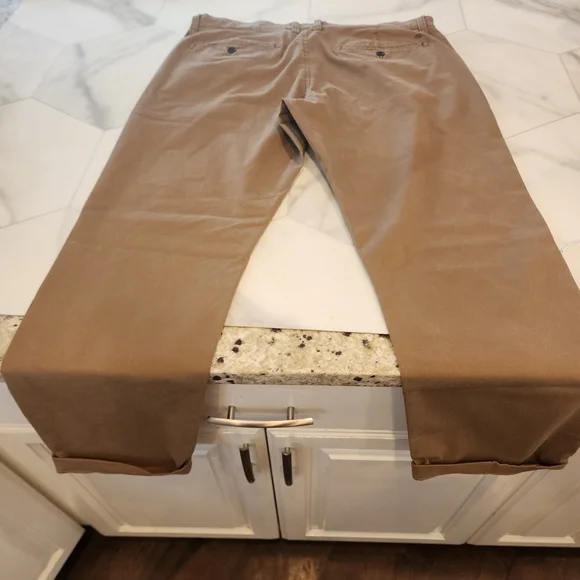 LUCKY BRAND, MENS NEW WITH TAGS,size 36- 121 slim Chino khaki tan pants,coolmax - Picture 14 of 16